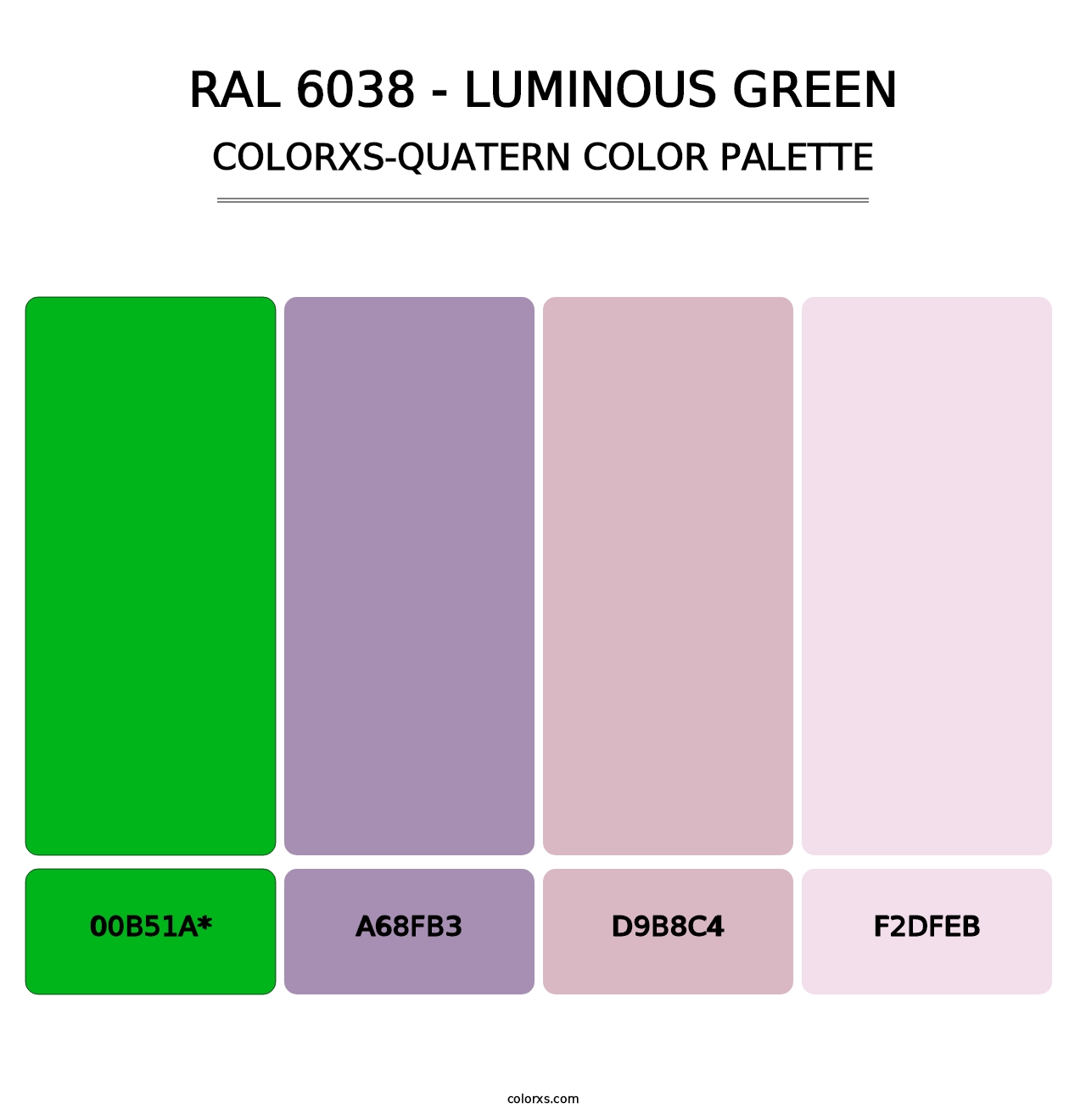 RAL 6038 - Luminous Green - Colorxs Quad Palette