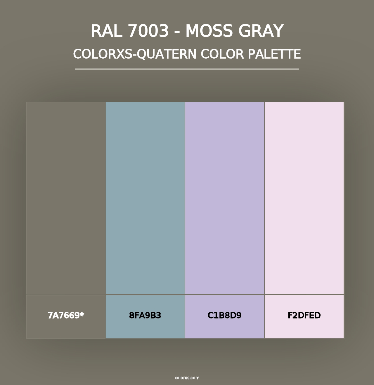 RAL 7003 - Moss Gray - Colorxs Quad Palette