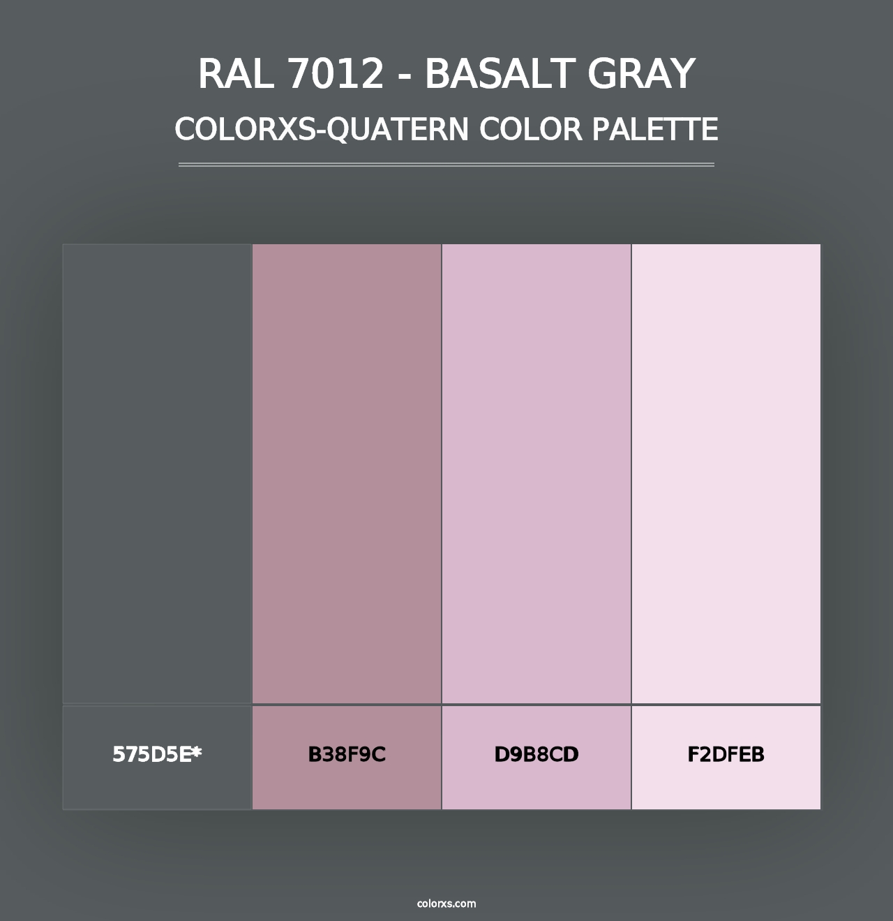 RAL 7012 - Basalt Gray - Colorxs Quad Palette