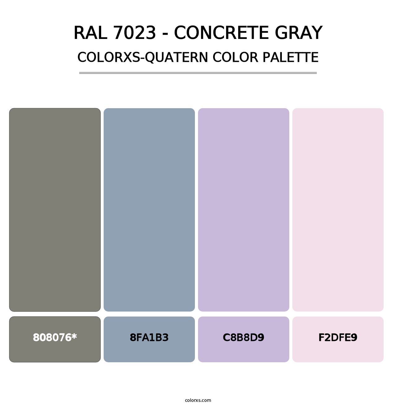 RAL 7023 - Concrete Gray - Colorxs Quad Palette