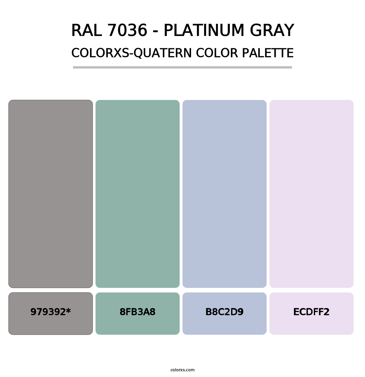 RAL 7036 - Platinum Gray - Colorxs Quad Palette