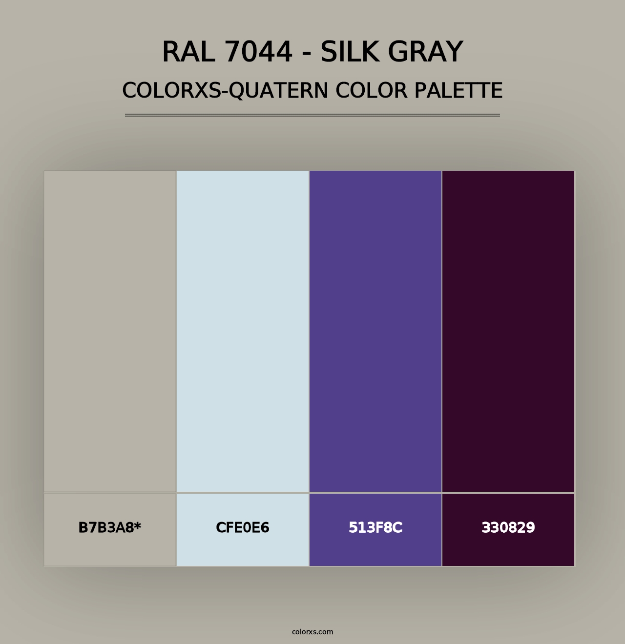 RAL 7044 - Silk Gray - Colorxs Quad Palette