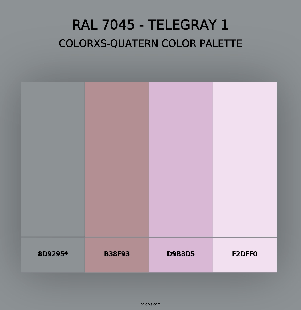 RAL 7045 - Telegray 1 - Colorxs Quad Palette