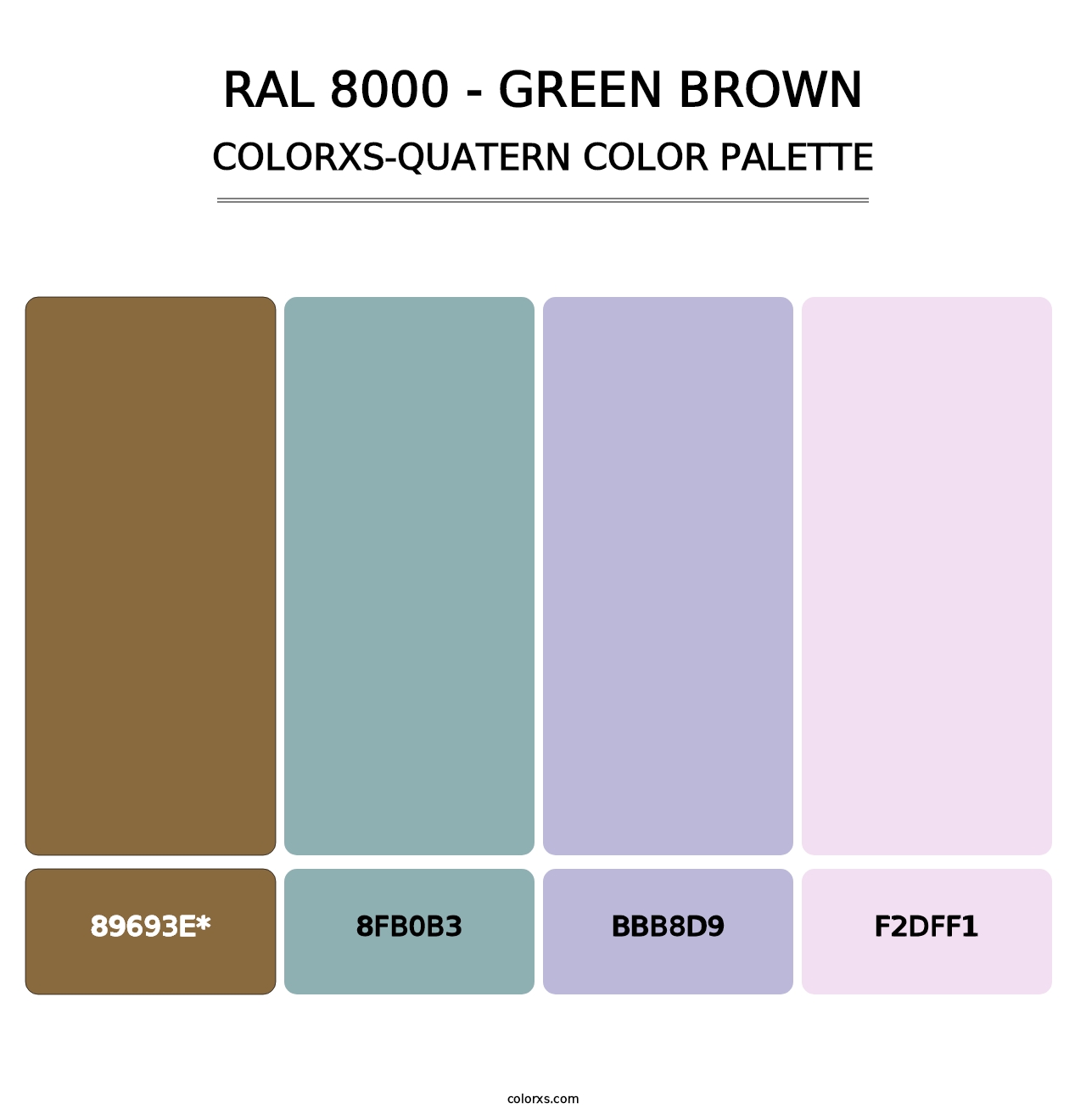 RAL 8000 - Green Brown - Colorxs Quad Palette