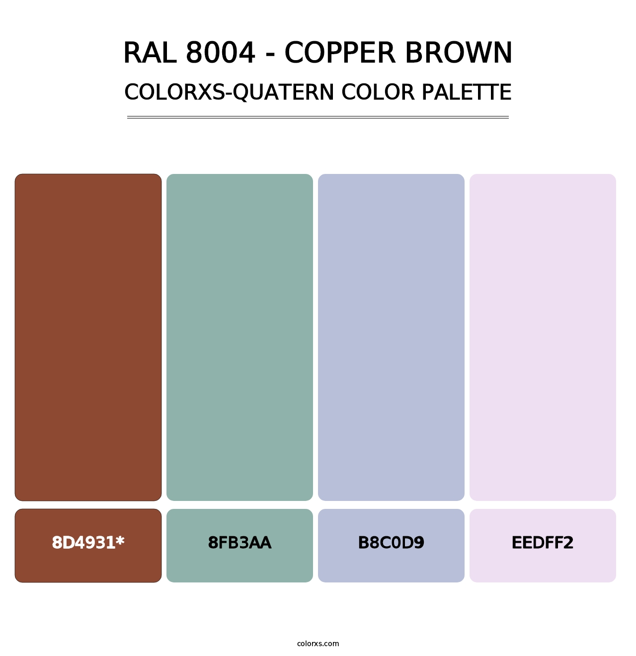 RAL 8004 - Copper Brown - Colorxs Quad Palette