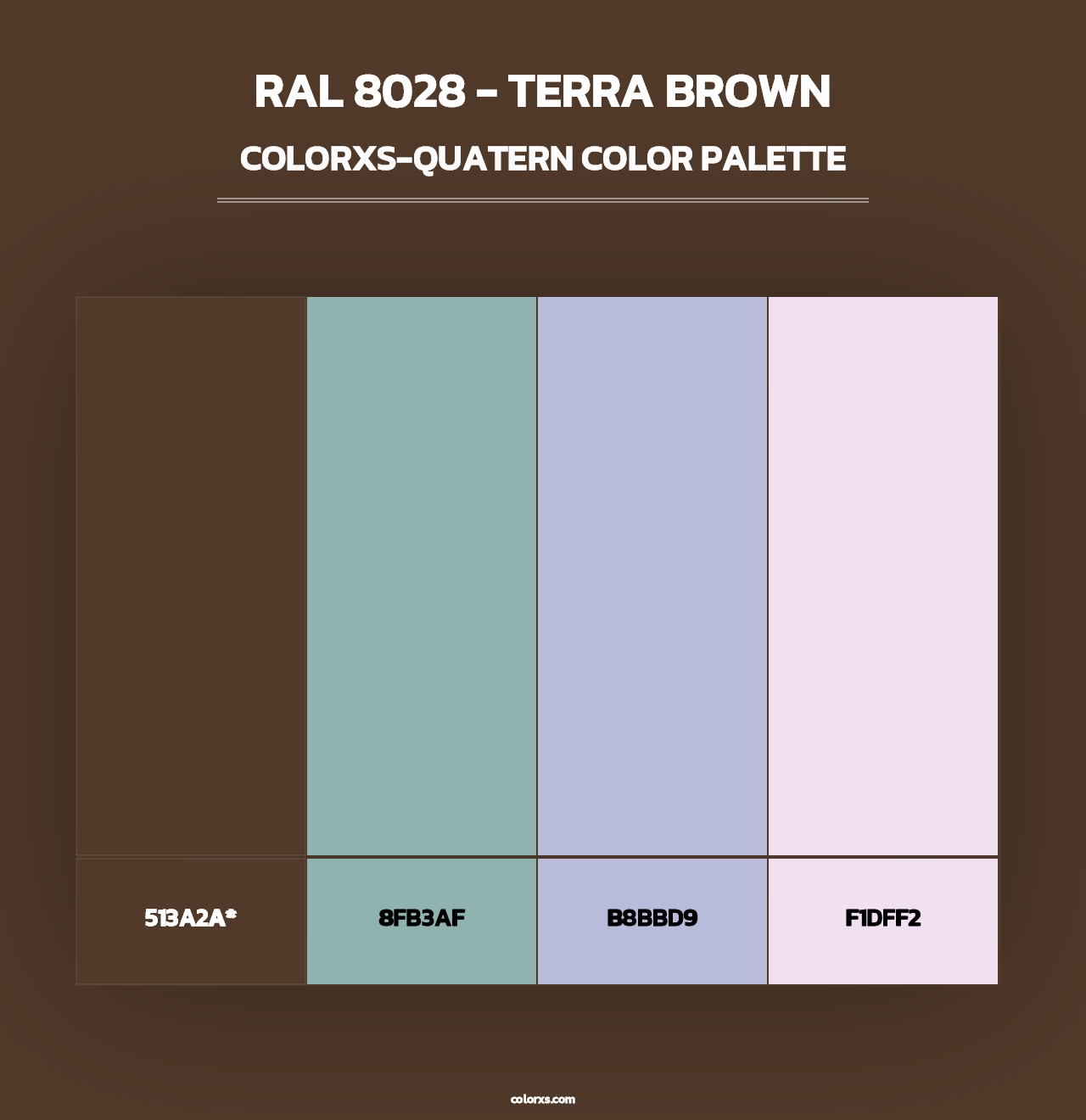 RAL 8028 - Terra Brown - Colorxs Quad Palette