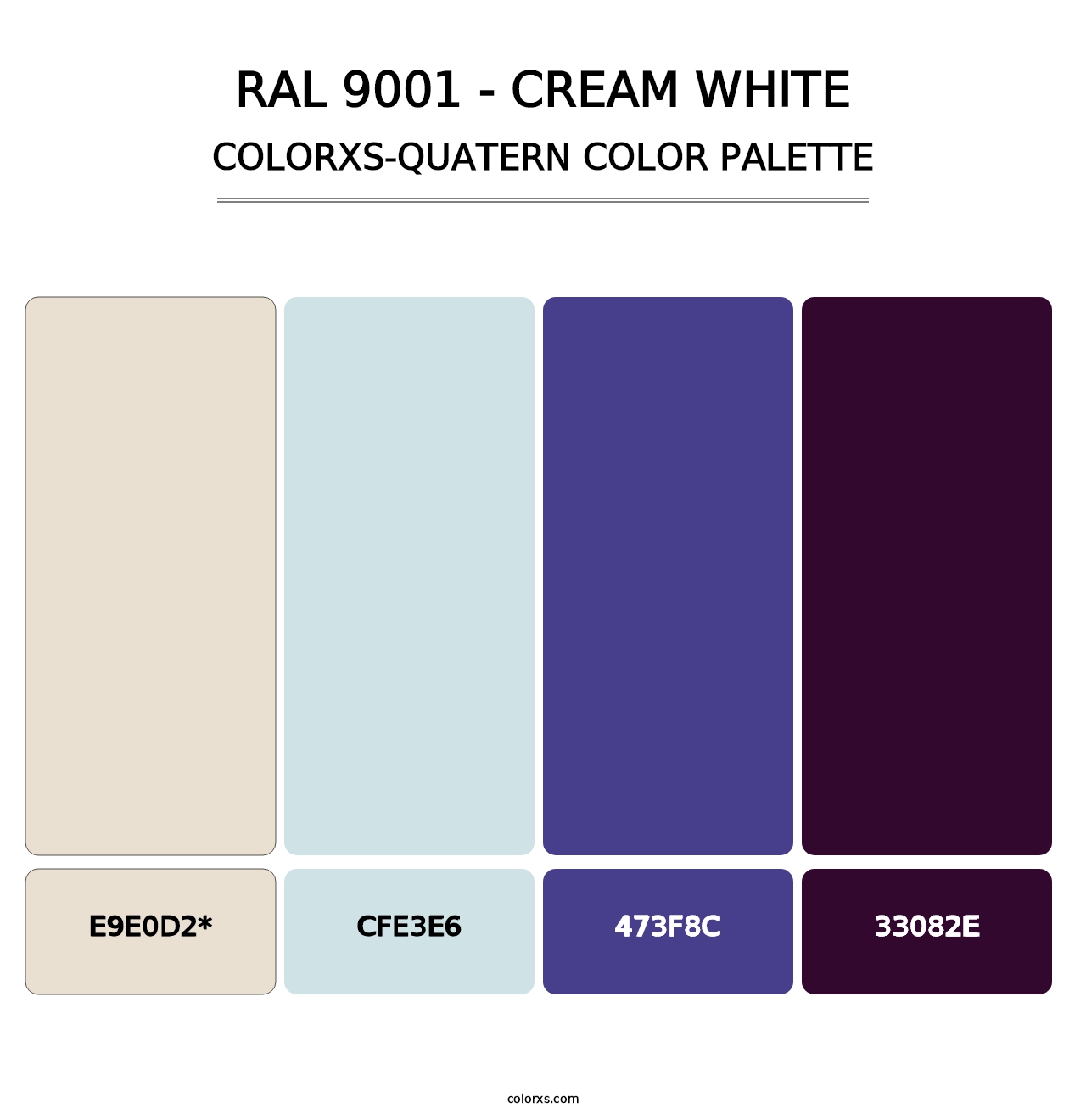 RAL 9001 - Cream White - Colorxs Quad Palette