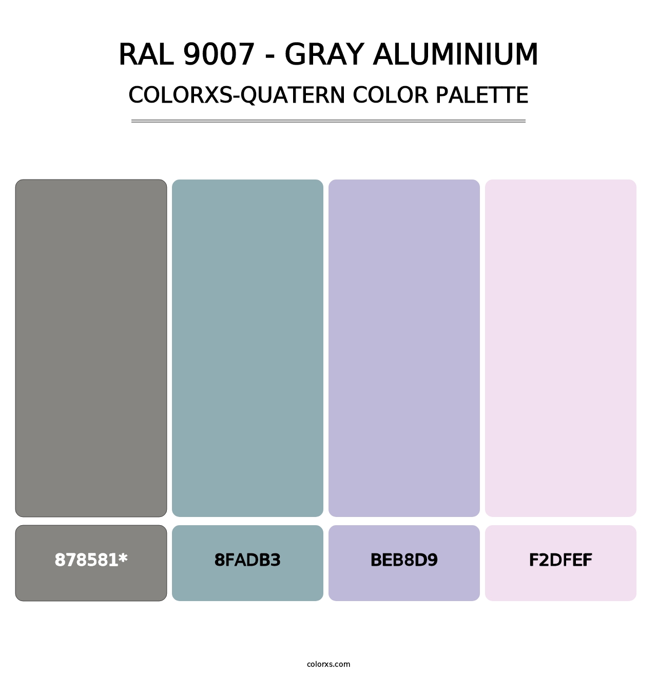 RAL 9007 - Gray Aluminium - Colorxs Quad Palette