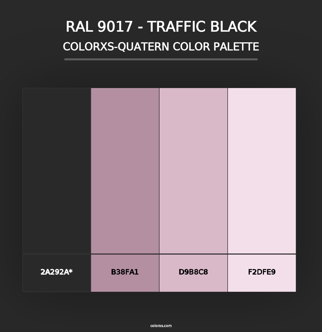 RAL 9017 - Traffic Black - Colorxs Quad Palette