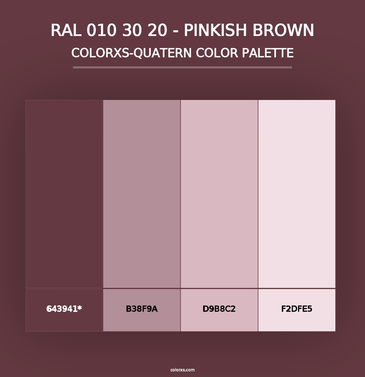 RAL 010 30 20 - Pinkish Brown - Colorxs Quad Palette