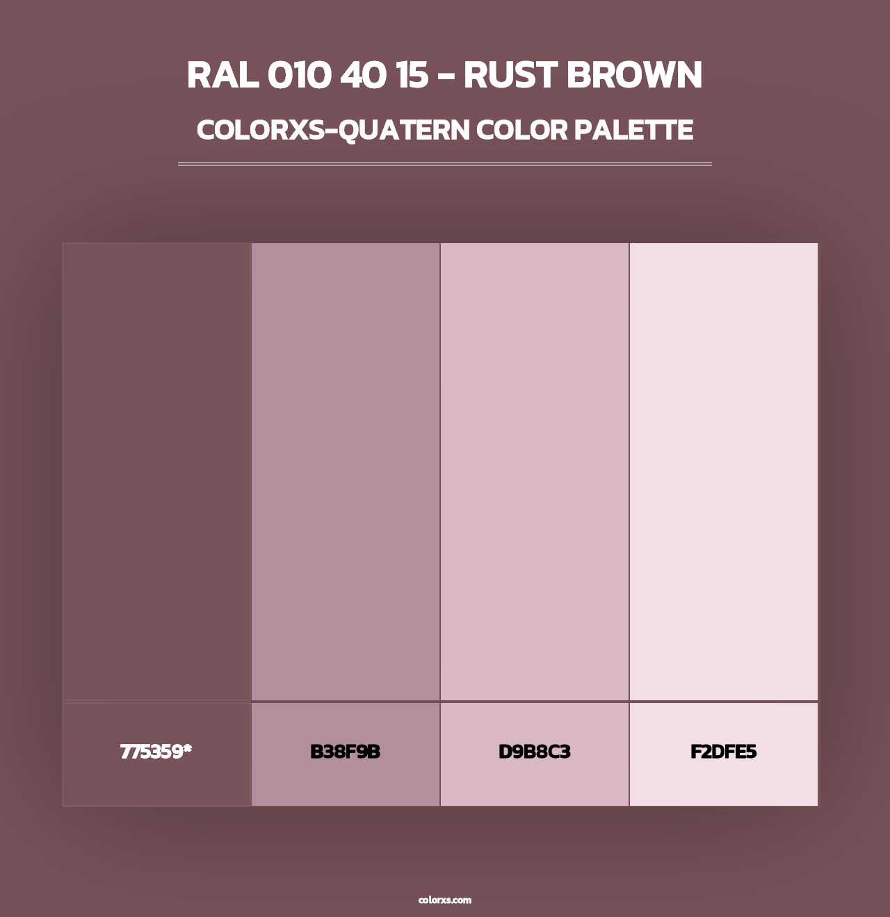 RAL 010 40 15 - Rust Brown - Colorxs Quad Palette