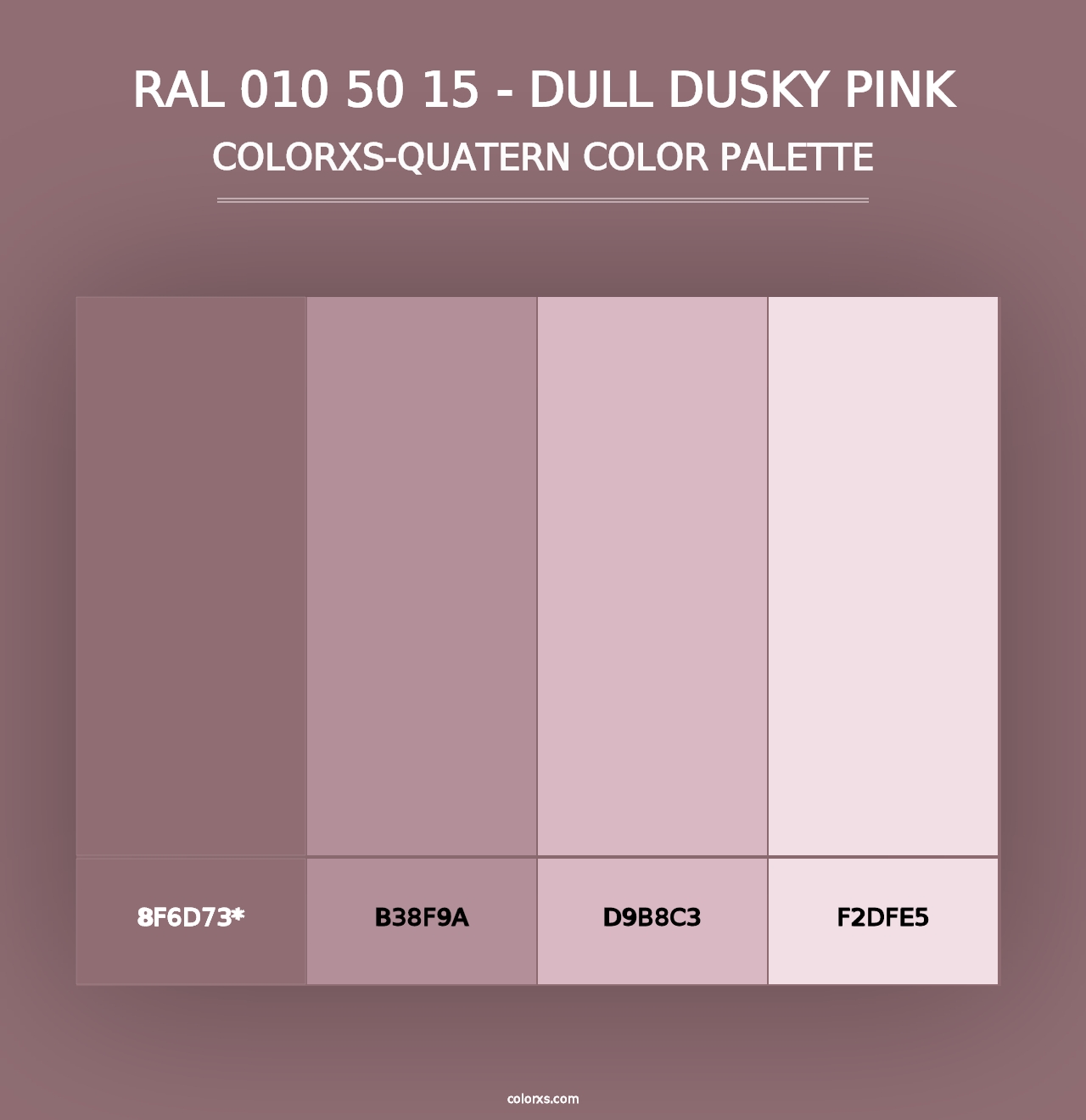 RAL 010 50 15 - Dull Dusky Pink - Colorxs Quad Palette