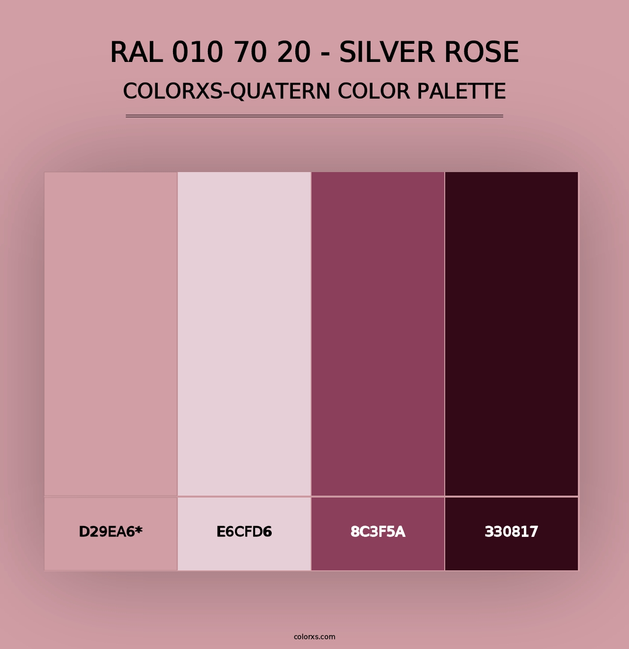 RAL 010 70 20 - Silver Rose - Colorxs Quad Palette