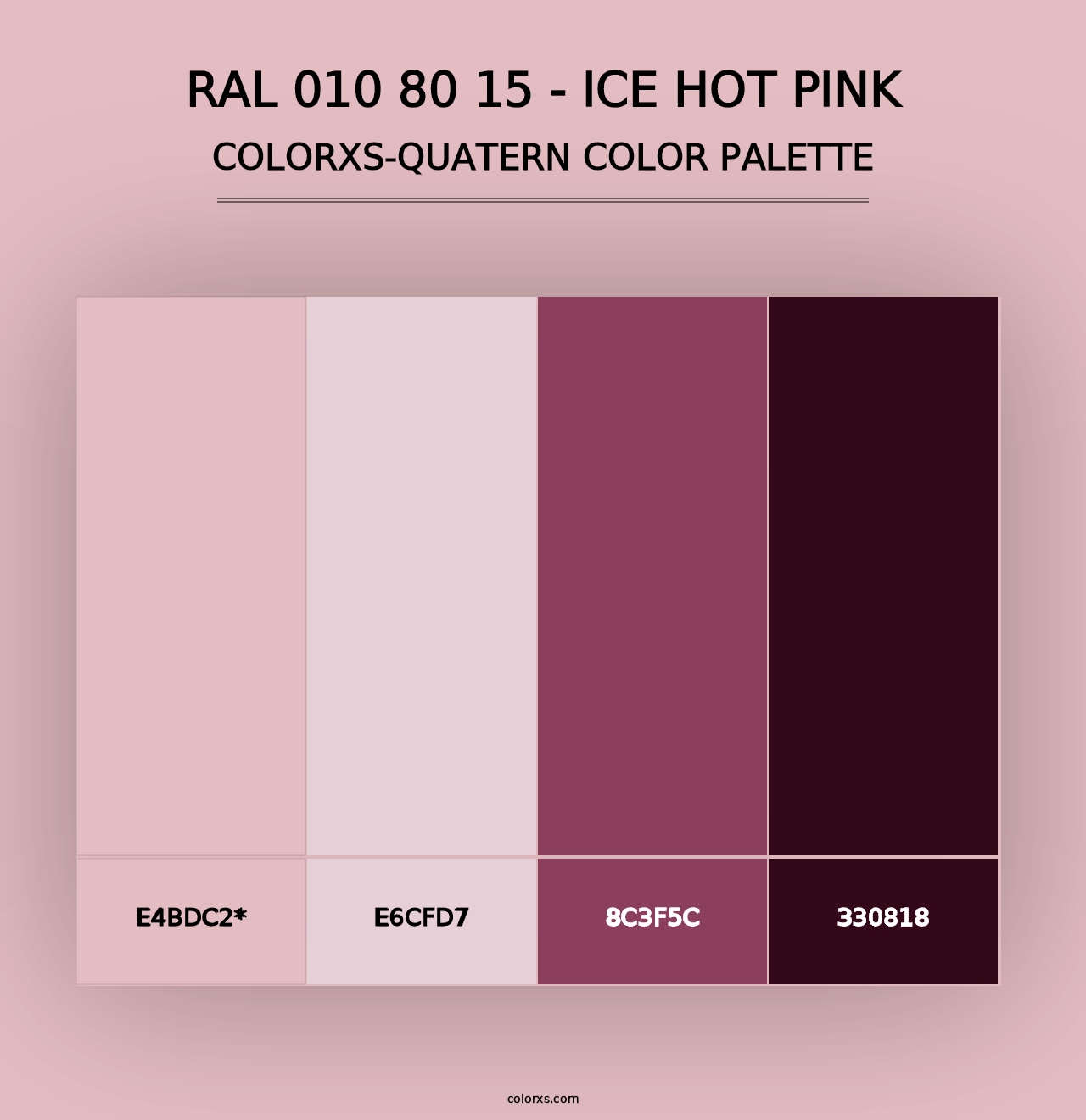 RAL 010 80 15 - Ice Hot Pink - Colorxs Quad Palette