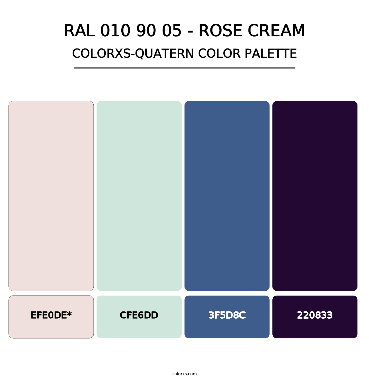 RAL 010 90 05 - Rose Cream - Colorxs Quad Palette