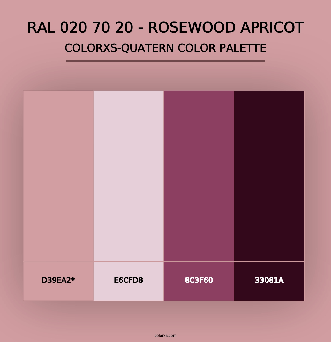 RAL 020 70 20 - Rosewood Apricot - Colorxs Quad Palette