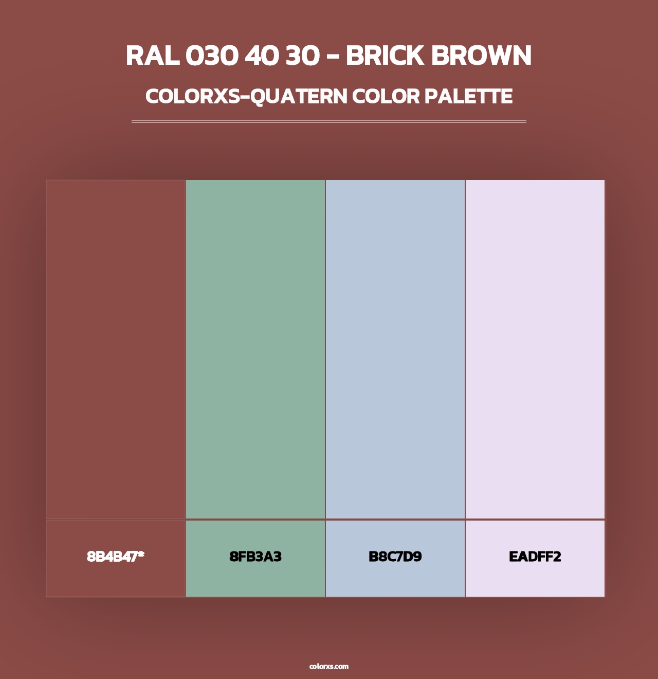 RAL 030 40 30 - Brick Brown - Colorxs Quad Palette