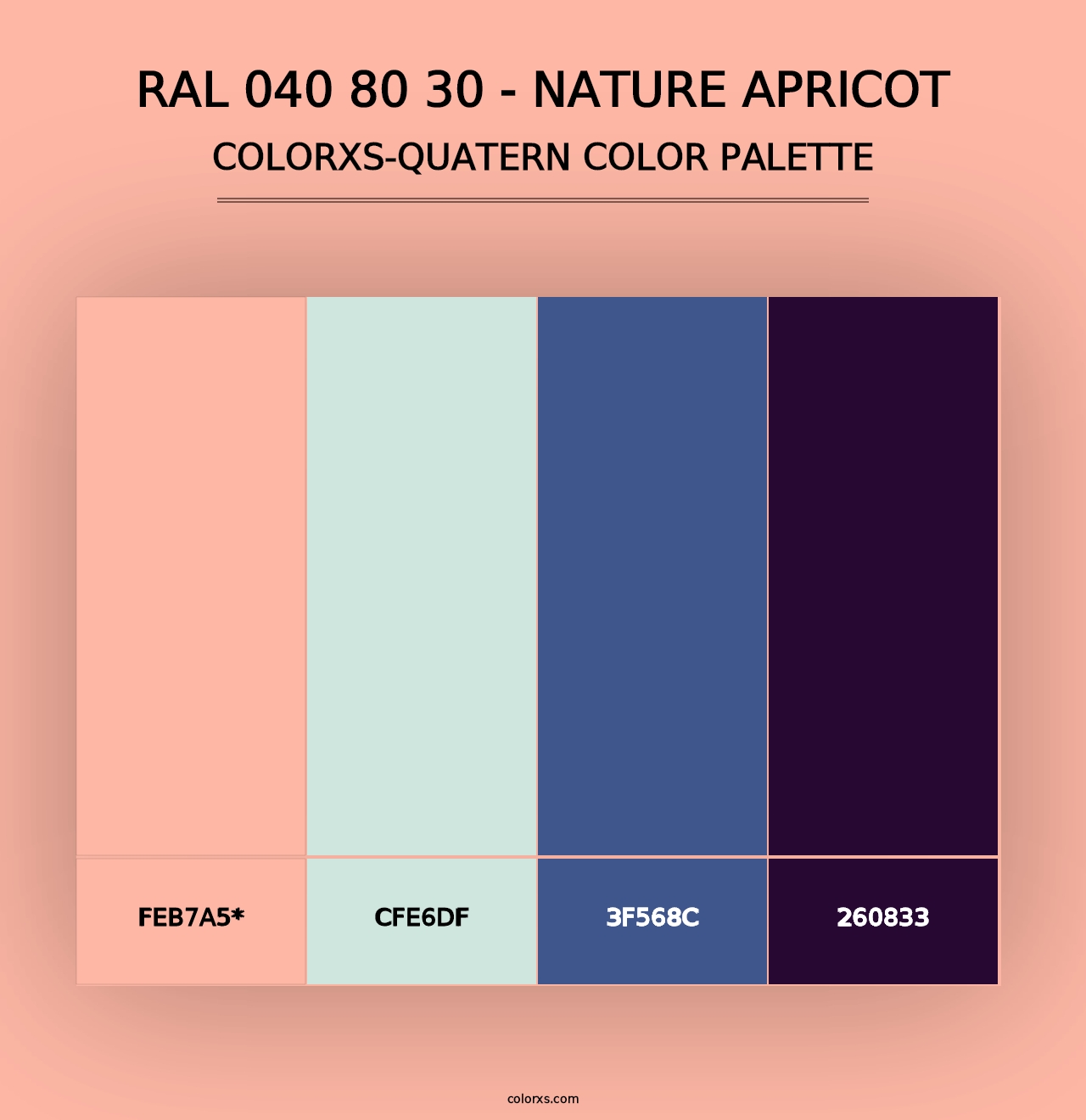 RAL 040 80 30 - Nature Apricot - Colorxs Quad Palette