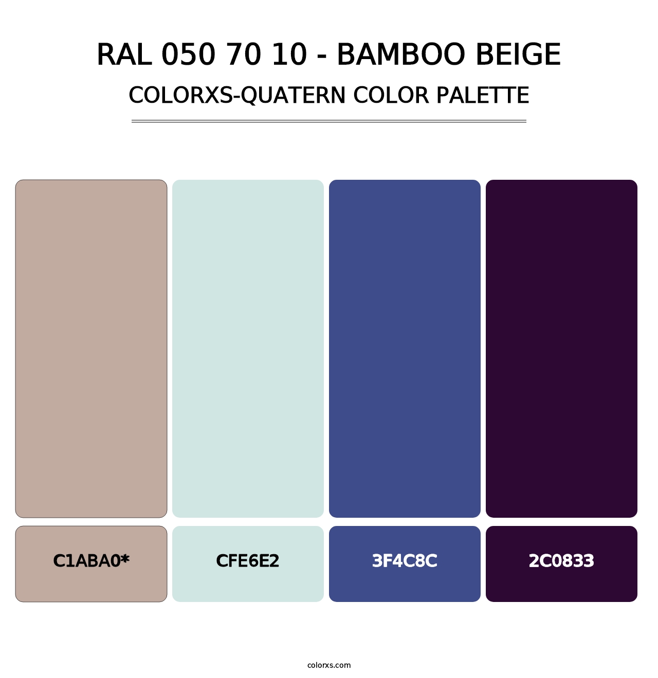 RAL 050 70 10 - Bamboo Beige - Colorxs Quad Palette