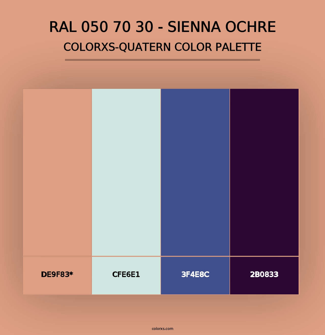 RAL 050 70 30 - Sienna Ochre - Colorxs Quad Palette