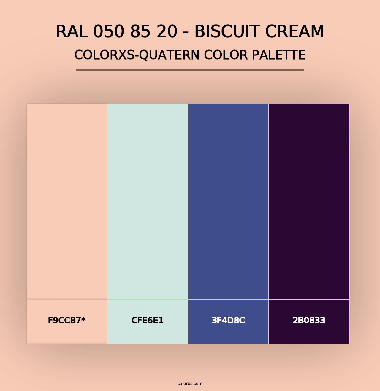 RAL 050 85 20 - Biscuit Cream - Colorxs Quad Palette