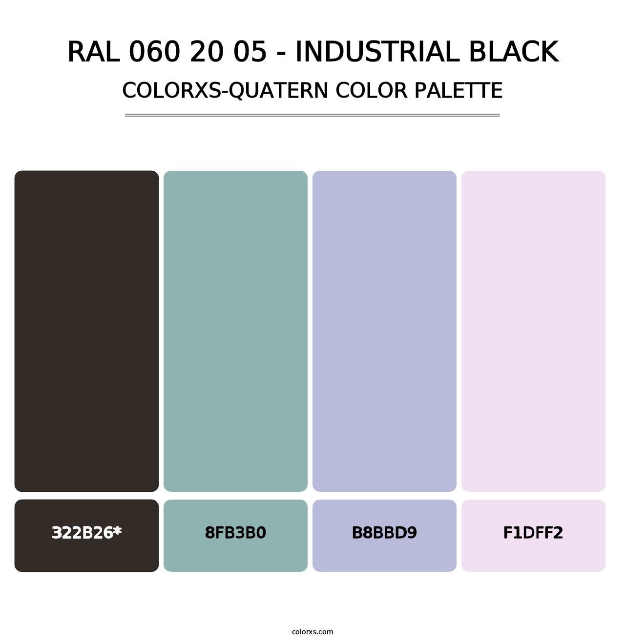 RAL 060 20 05 - Industrial Black - Colorxs Quad Palette