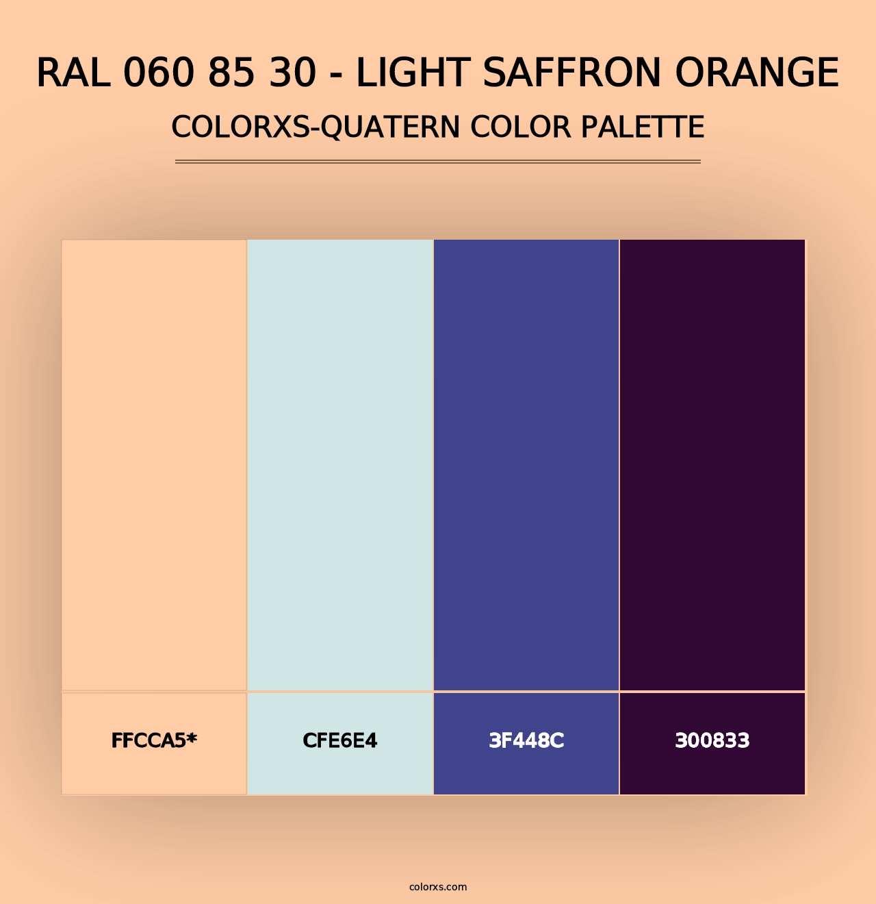 RAL 060 85 30 - Light Saffron Orange - Colorxs Quad Palette