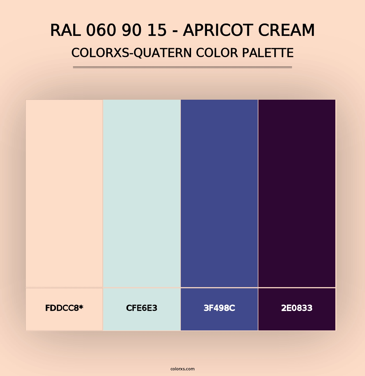 RAL 060 90 15 - Apricot Cream - Colorxs Quad Palette