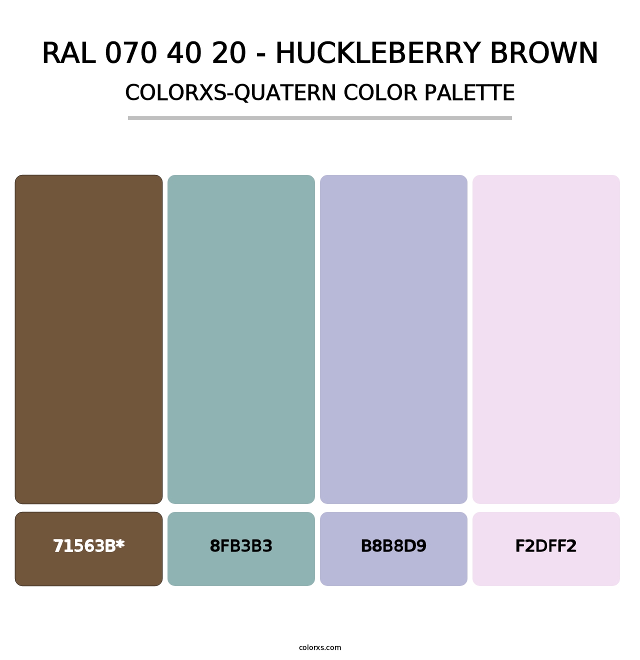 RAL 070 40 20 - Huckleberry Brown - Colorxs Quad Palette