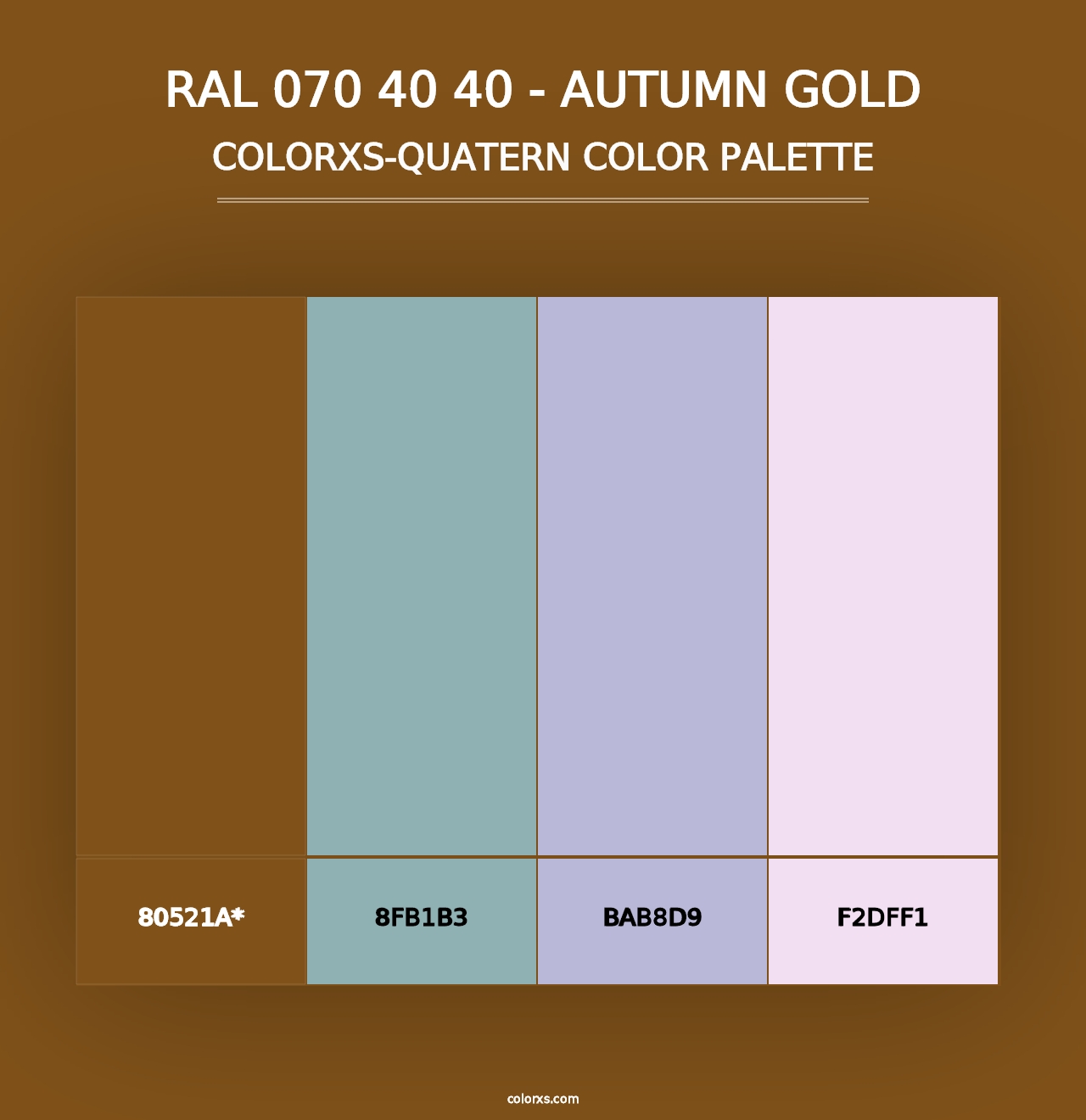 RAL 070 40 40 - Autumn Gold - Colorxs Quad Palette