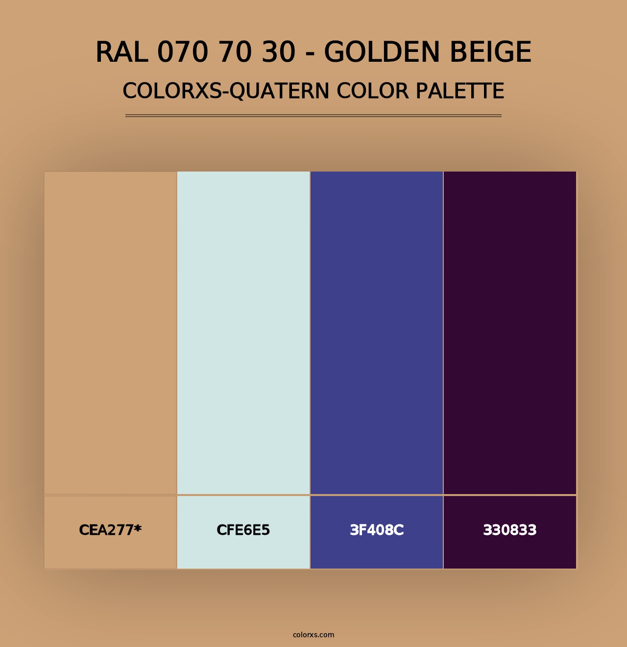 RAL 070 70 30 - Golden Beige - Colorxs Quad Palette