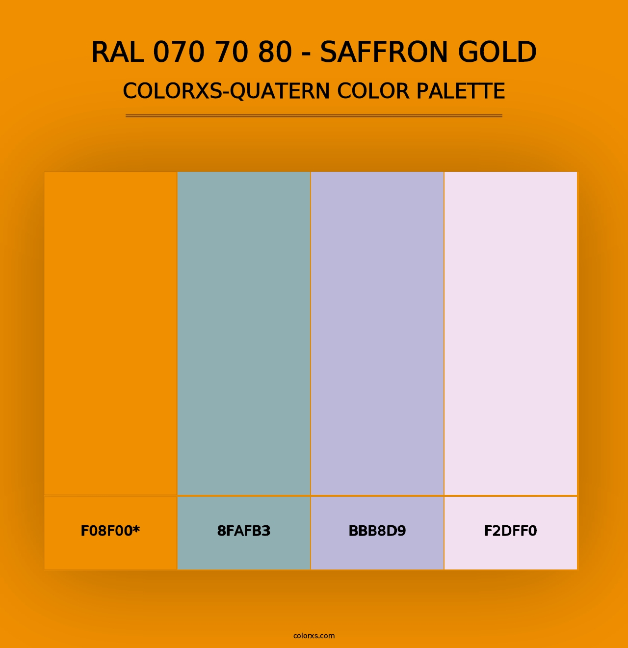 RAL 070 70 80 - Saffron Gold - Colorxs Quad Palette