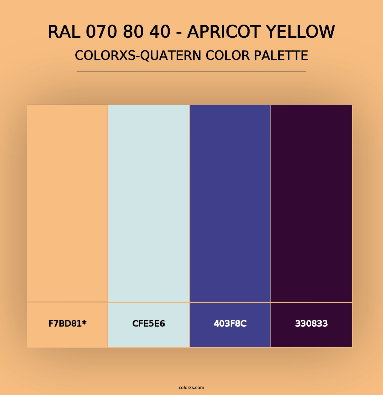 RAL 070 80 40 - Apricot Yellow - Colorxs Quad Palette