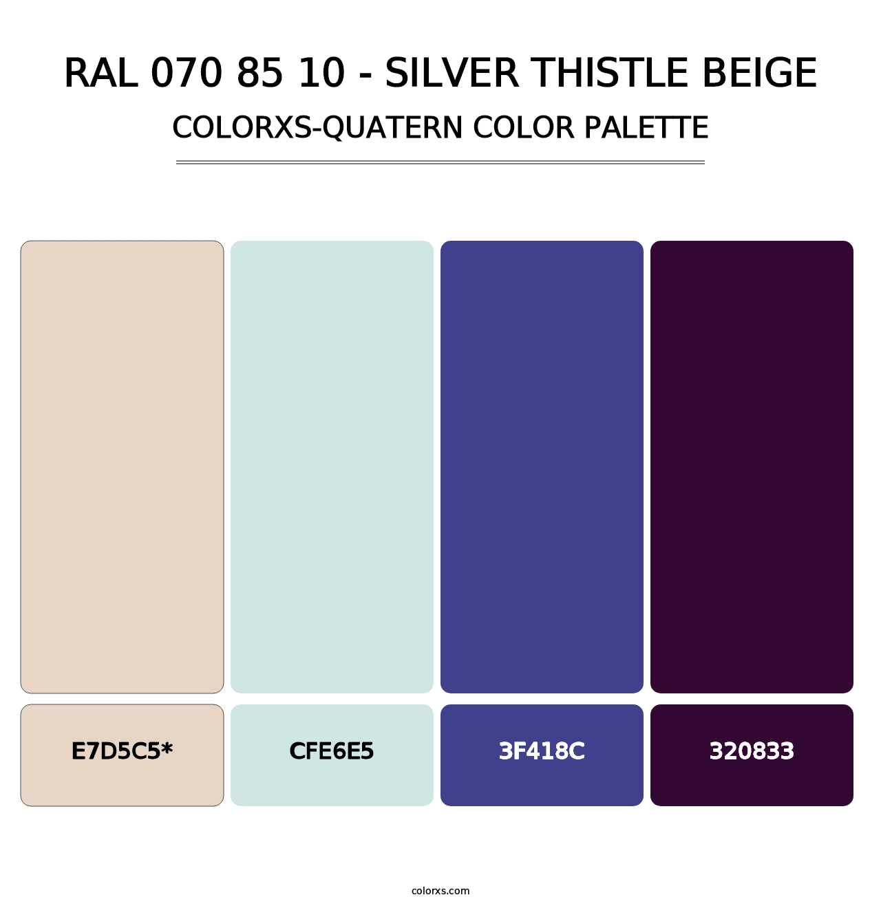 RAL 070 85 10 - Silver Thistle Beige - Colorxs Quad Palette