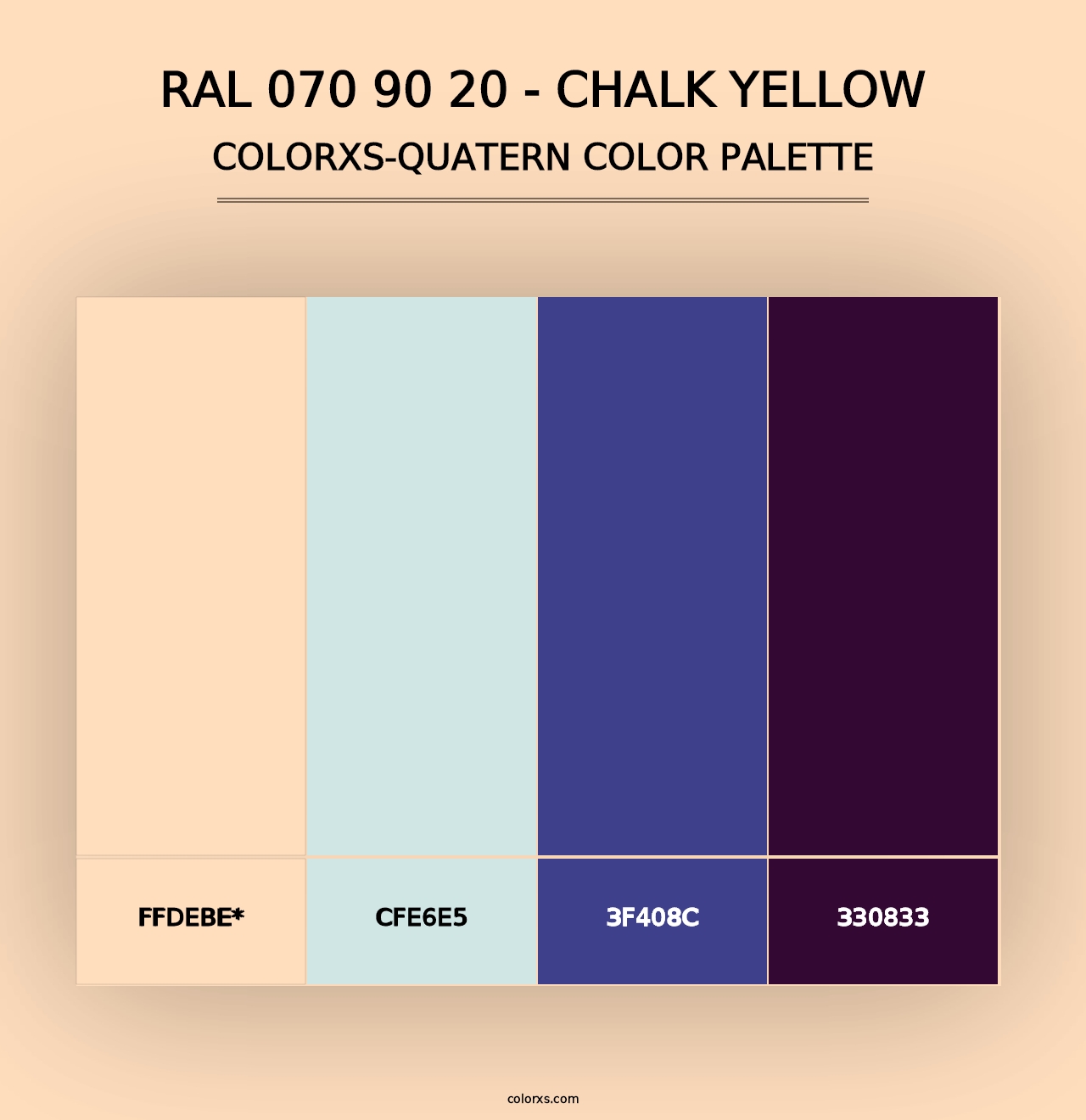 RAL 070 90 20 - Chalk Yellow - Colorxs Quad Palette