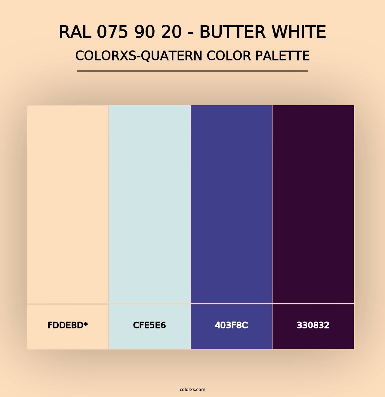 RAL 075 90 20 - Butter White - Colorxs Quad Palette