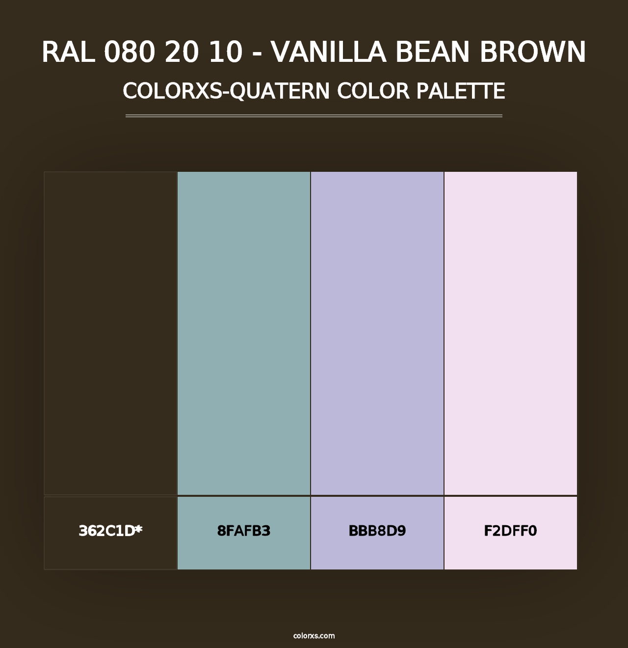 RAL 080 20 10 - Vanilla Bean Brown - Colorxs Quad Palette