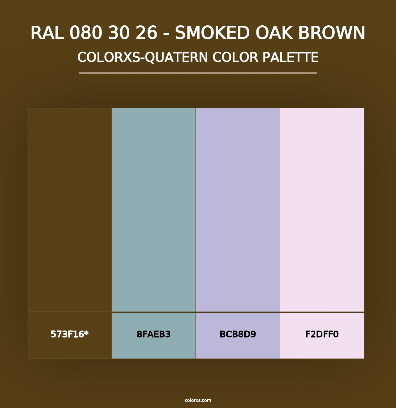 RAL 080 30 26 - Smoked Oak Brown - Colorxs Quad Palette