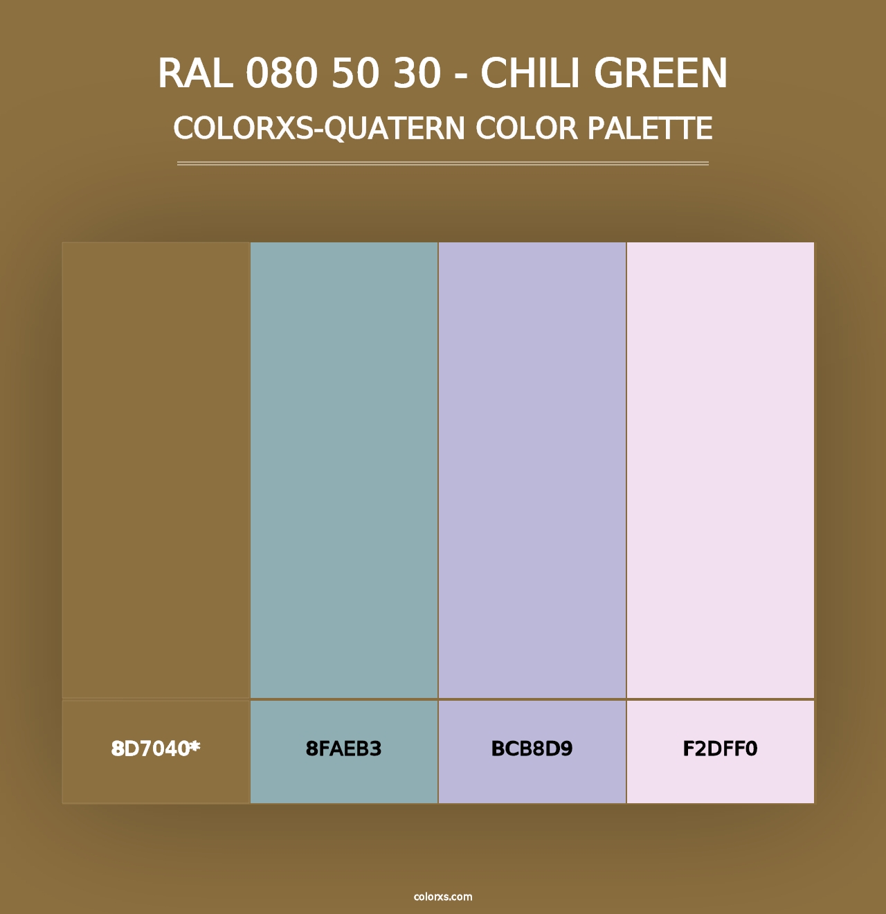 RAL 080 50 30 - Chili Green - Colorxs Quad Palette