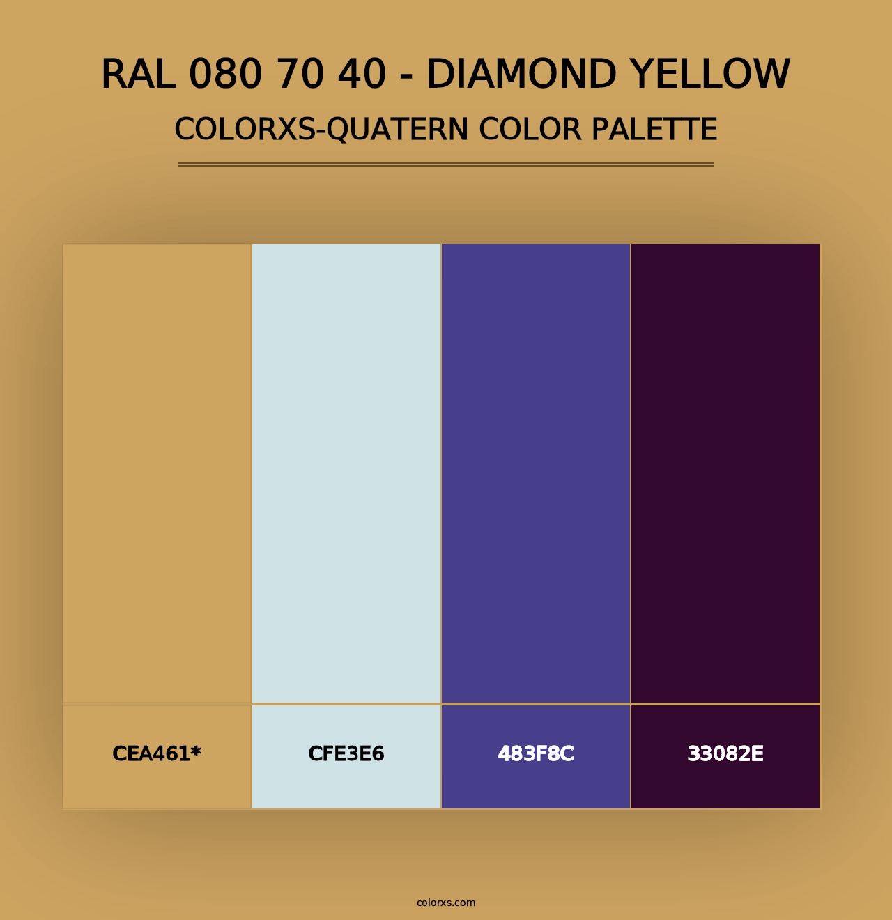 RAL 080 70 40 - Diamond Yellow - Colorxs Quad Palette