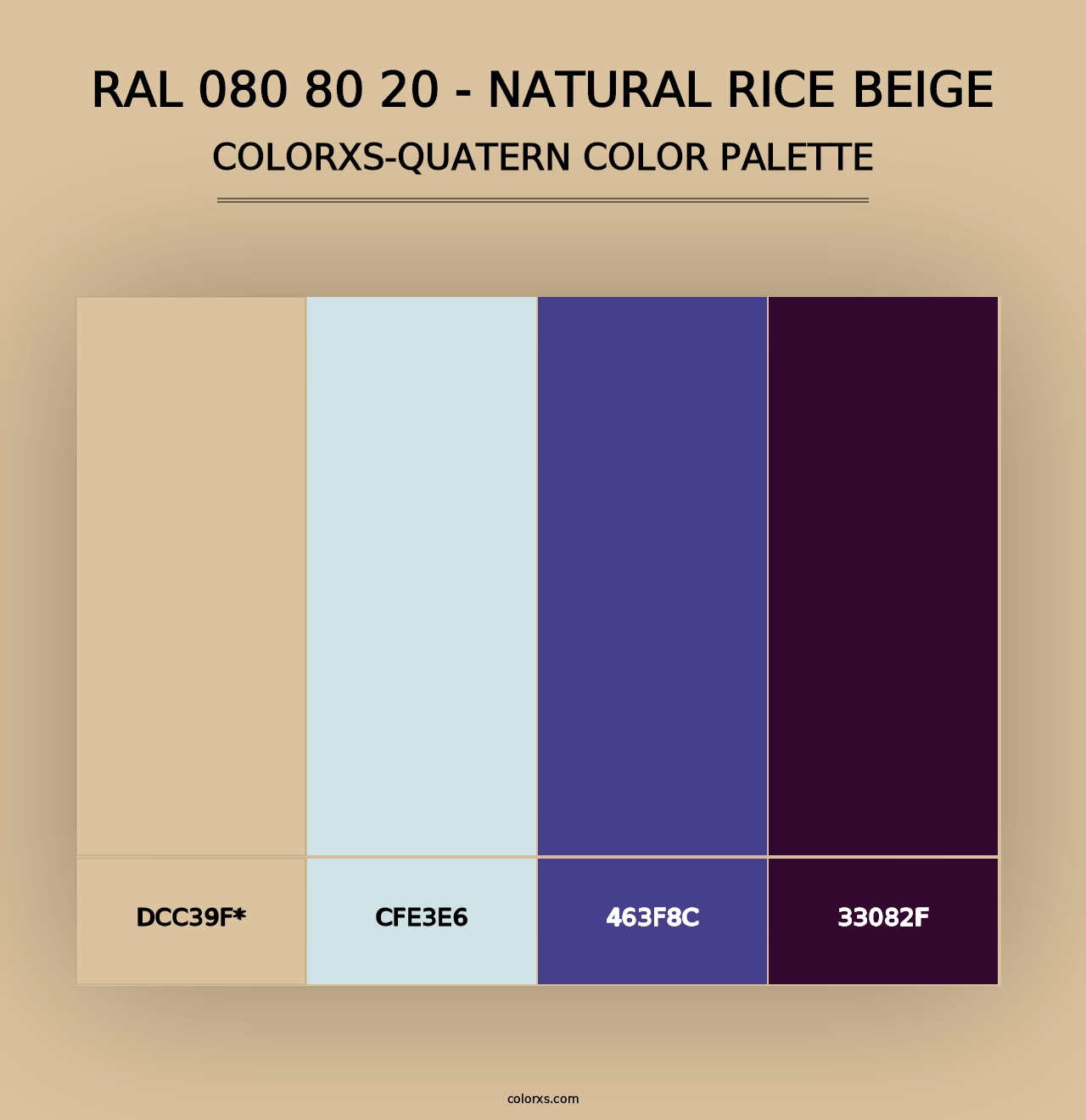 RAL 080 80 20 - Natural Rice Beige - Colorxs Quad Palette