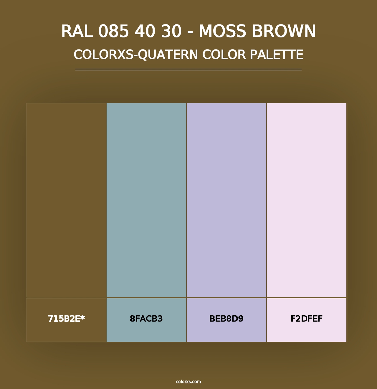 RAL 085 40 30 - Moss Brown - Colorxs Quad Palette