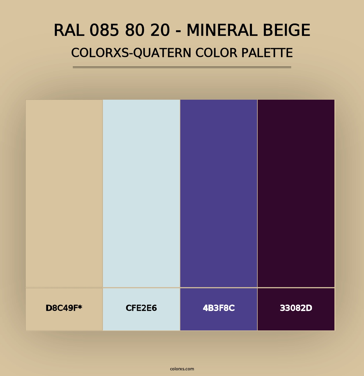 RAL 085 80 20 - Mineral Beige - Colorxs Quad Palette