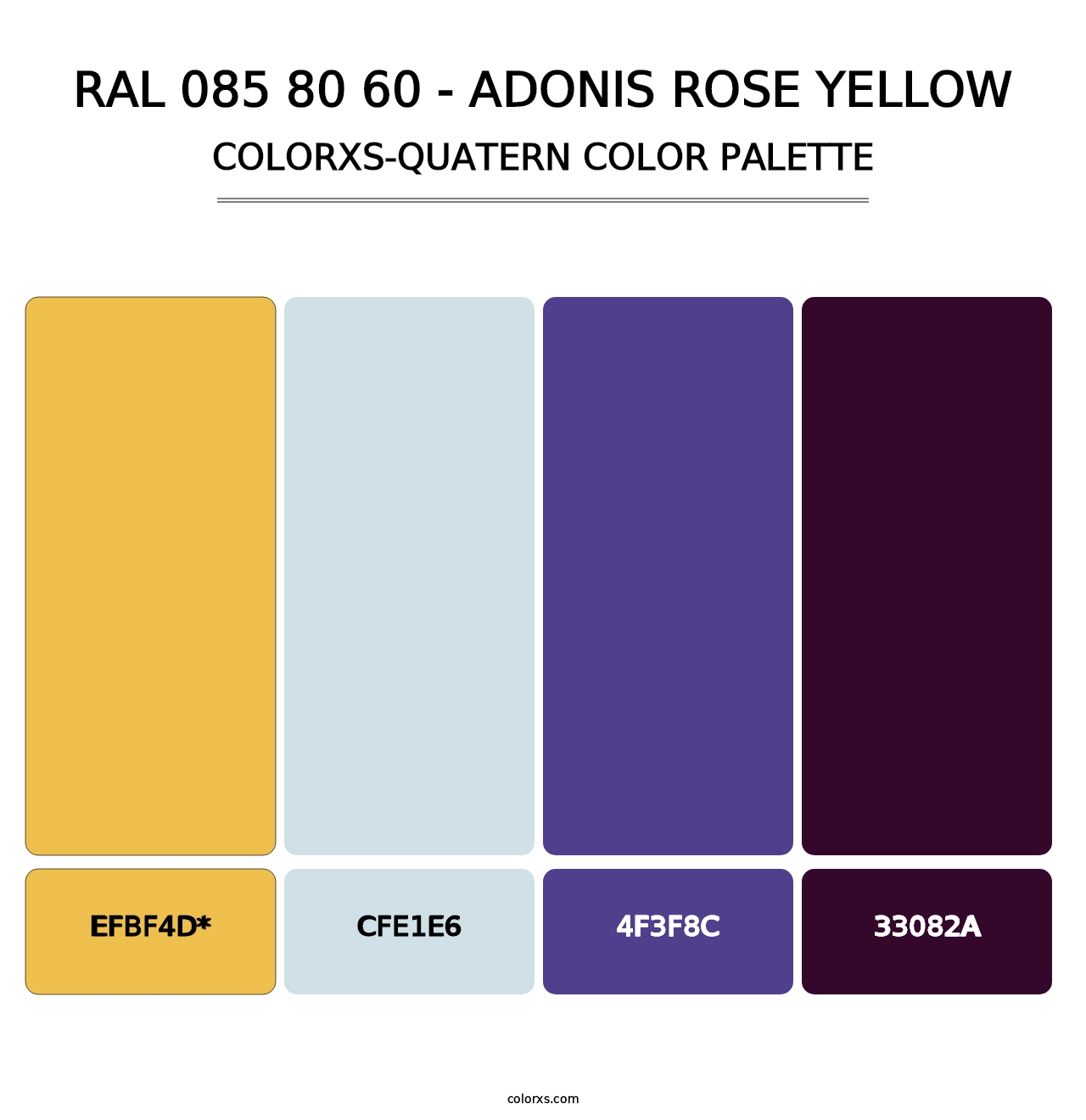 RAL 085 80 60 - Adonis Rose Yellow - Colorxs Quad Palette