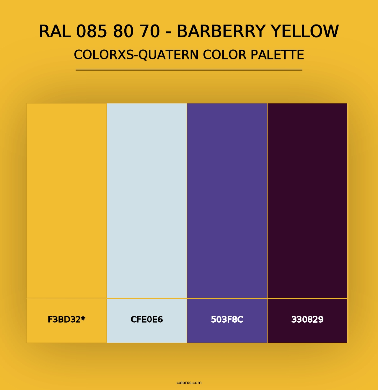 RAL 085 80 70 - Barberry Yellow - Colorxs Quad Palette