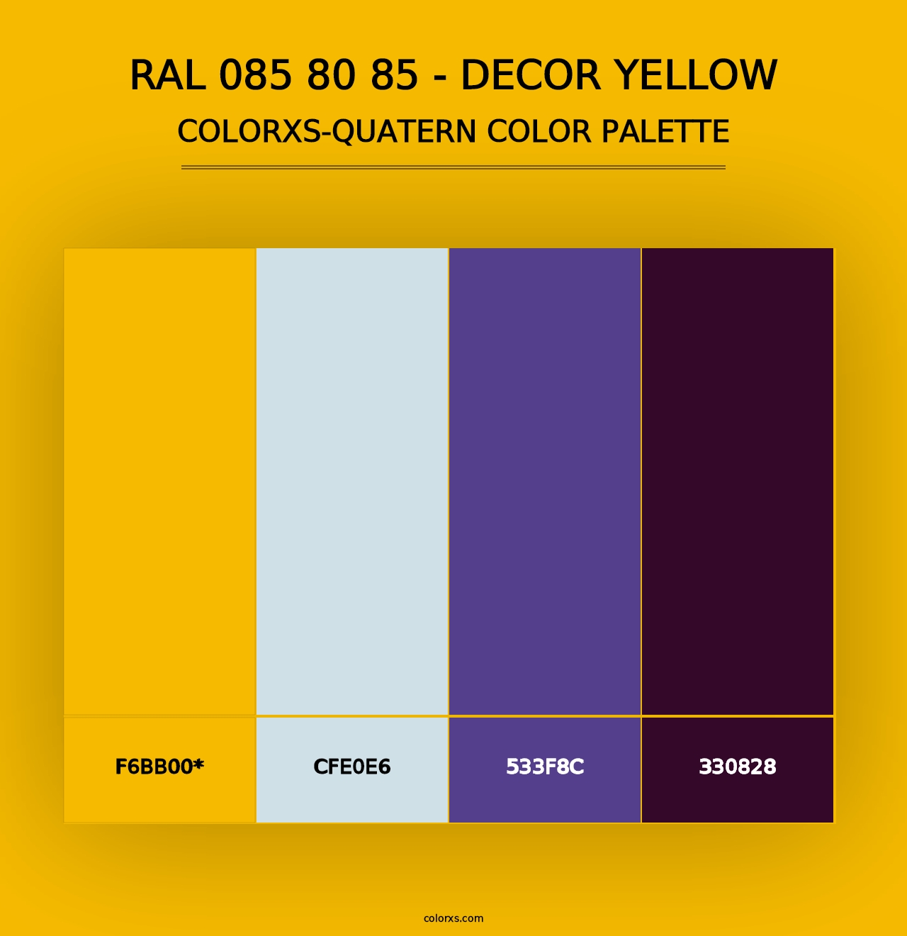 RAL 085 80 85 - Decor Yellow - Colorxs Quad Palette