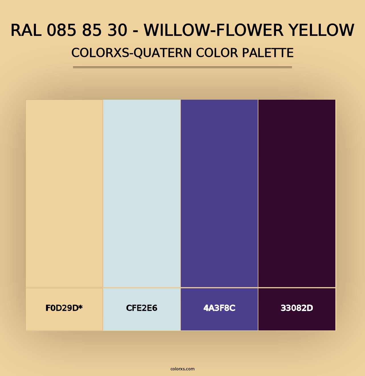 RAL 085 85 30 - Willow-Flower Yellow - Colorxs Quad Palette