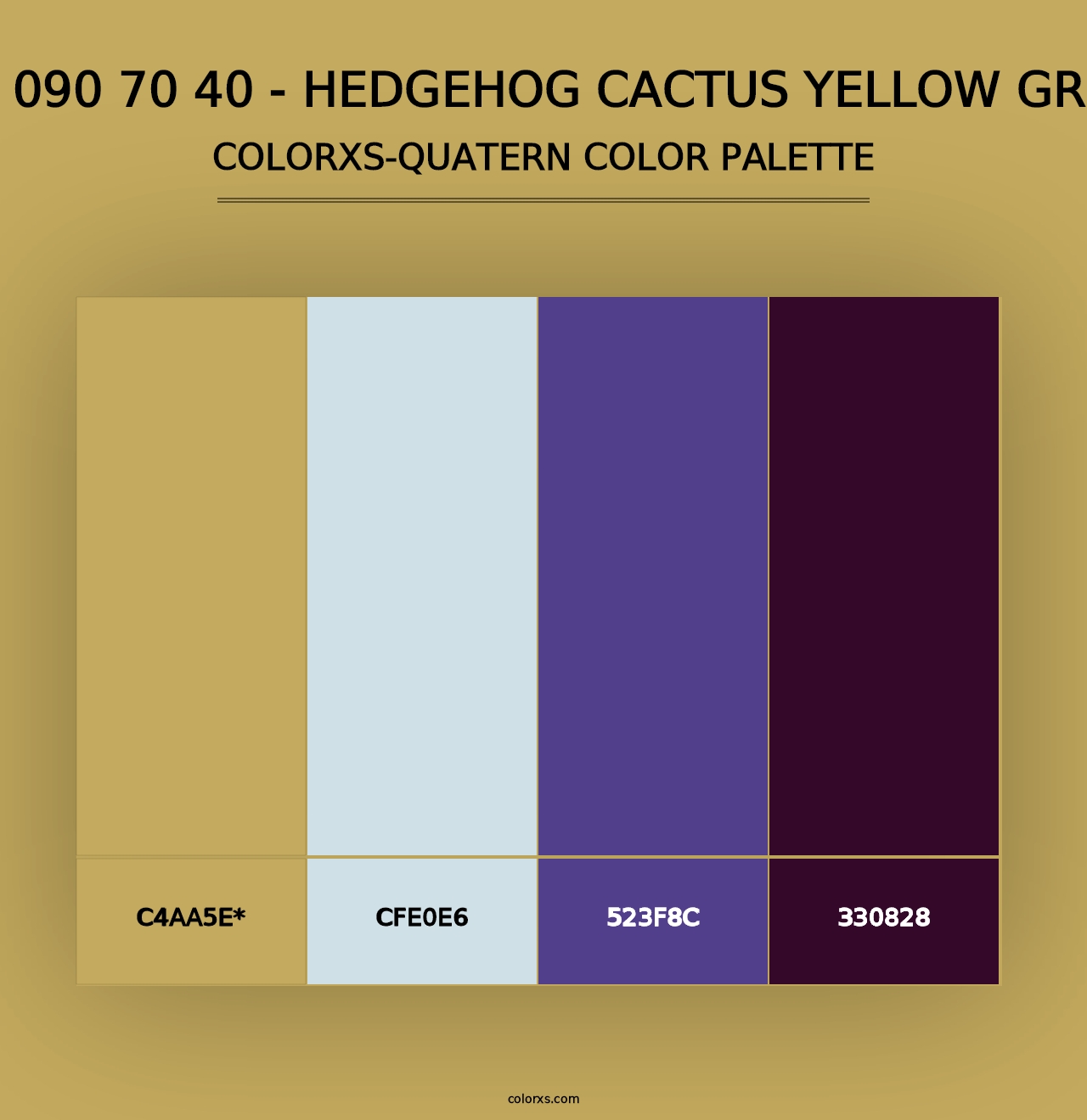 RAL 090 70 40 - Hedgehog Cactus Yellow Green - Colorxs Quad Palette