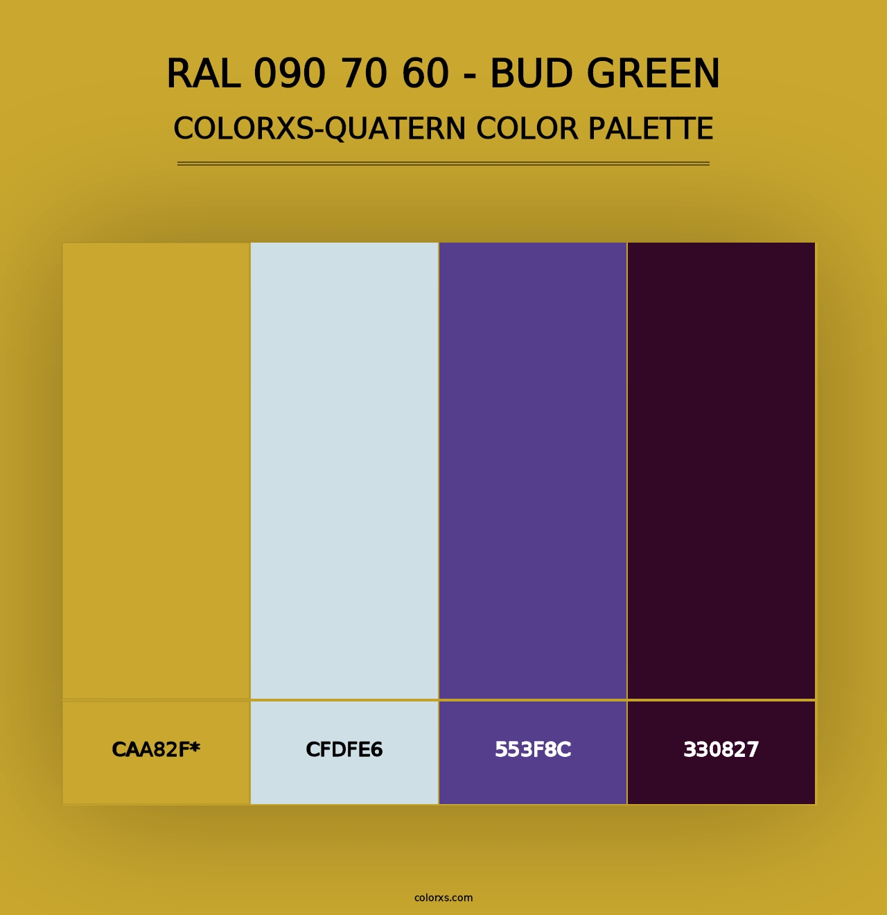 RAL 090 70 60 - Bud Green - Colorxs Quad Palette