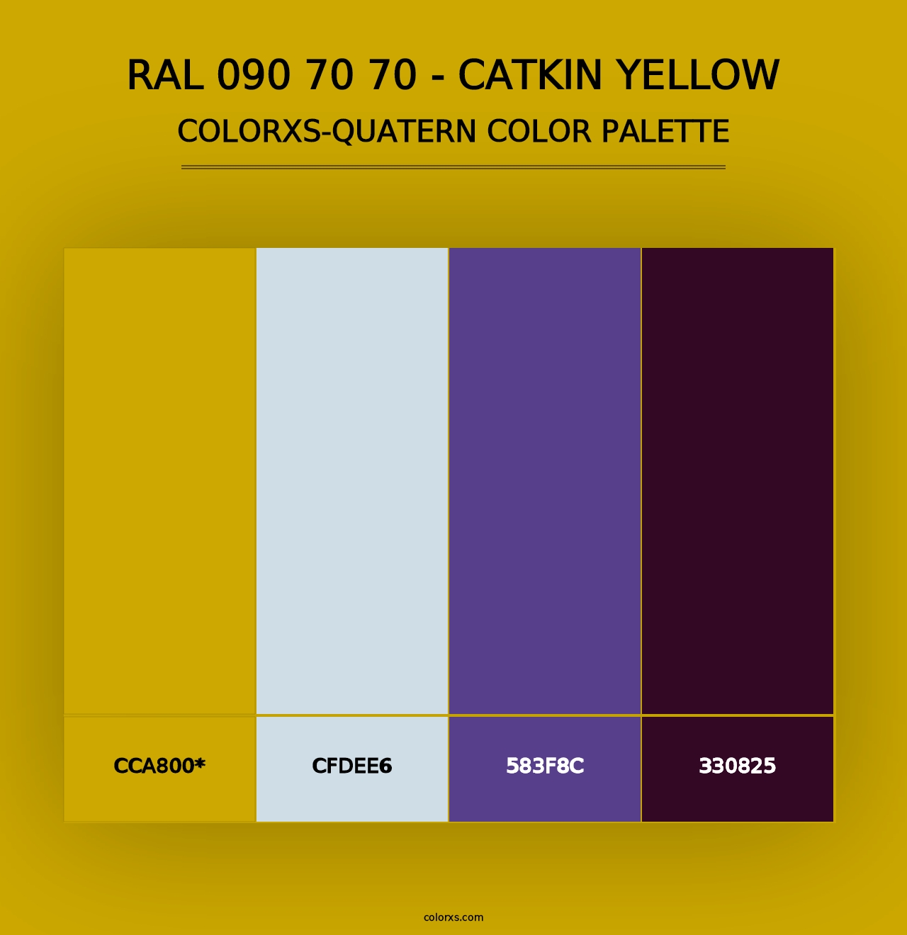 RAL 090 70 70 - Catkin Yellow - Colorxs Quad Palette